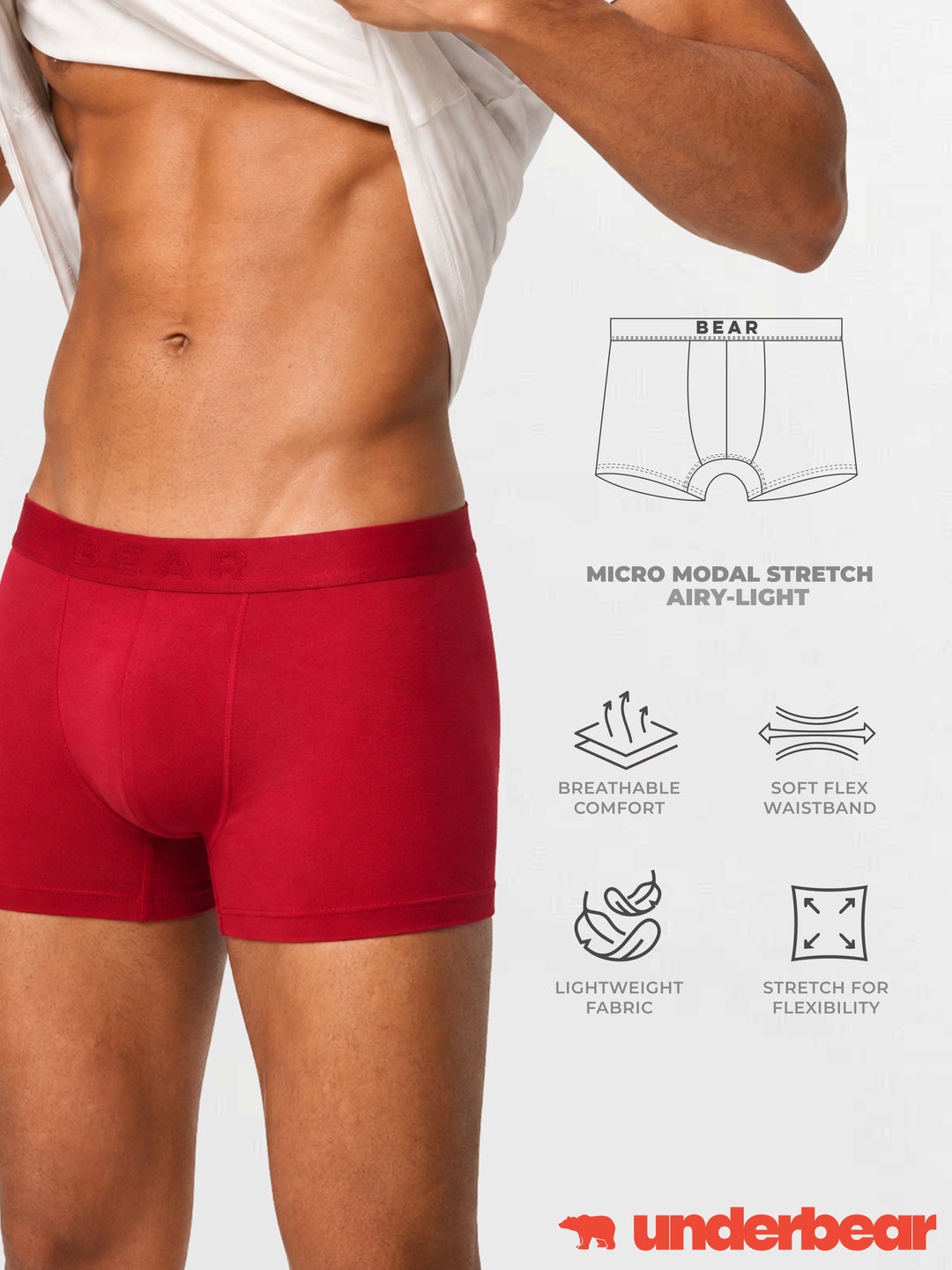 Premium Modal Trunks 3-Pack – Everyday Comfort Bundle by The Bear House