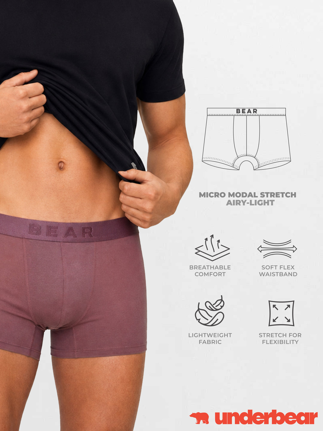Premium Modal Trunks 3-Pack – Everyday Comfort Bundle by The Bear House
