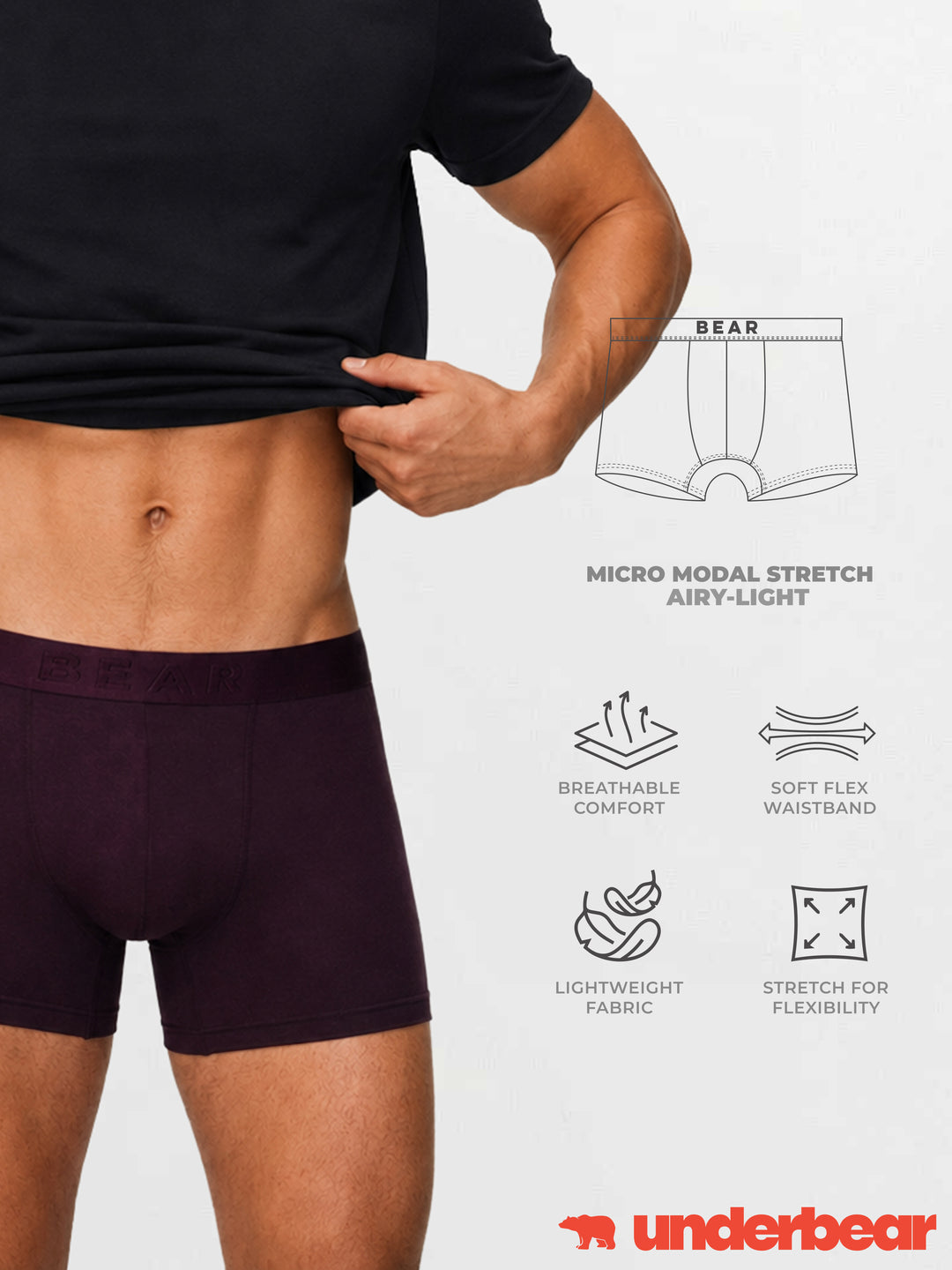 Premium Modal Trunks 3-Pack – Everyday Comfort Bundle by The Bear House