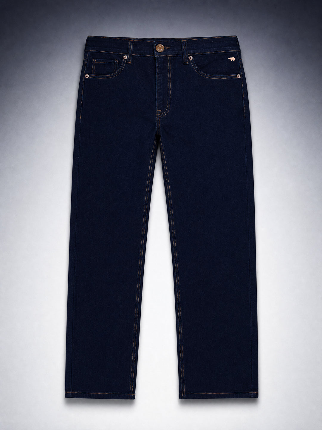 Bear Neo Dark Blue Mid-Rise Straight Fit Jeans by The Bear House