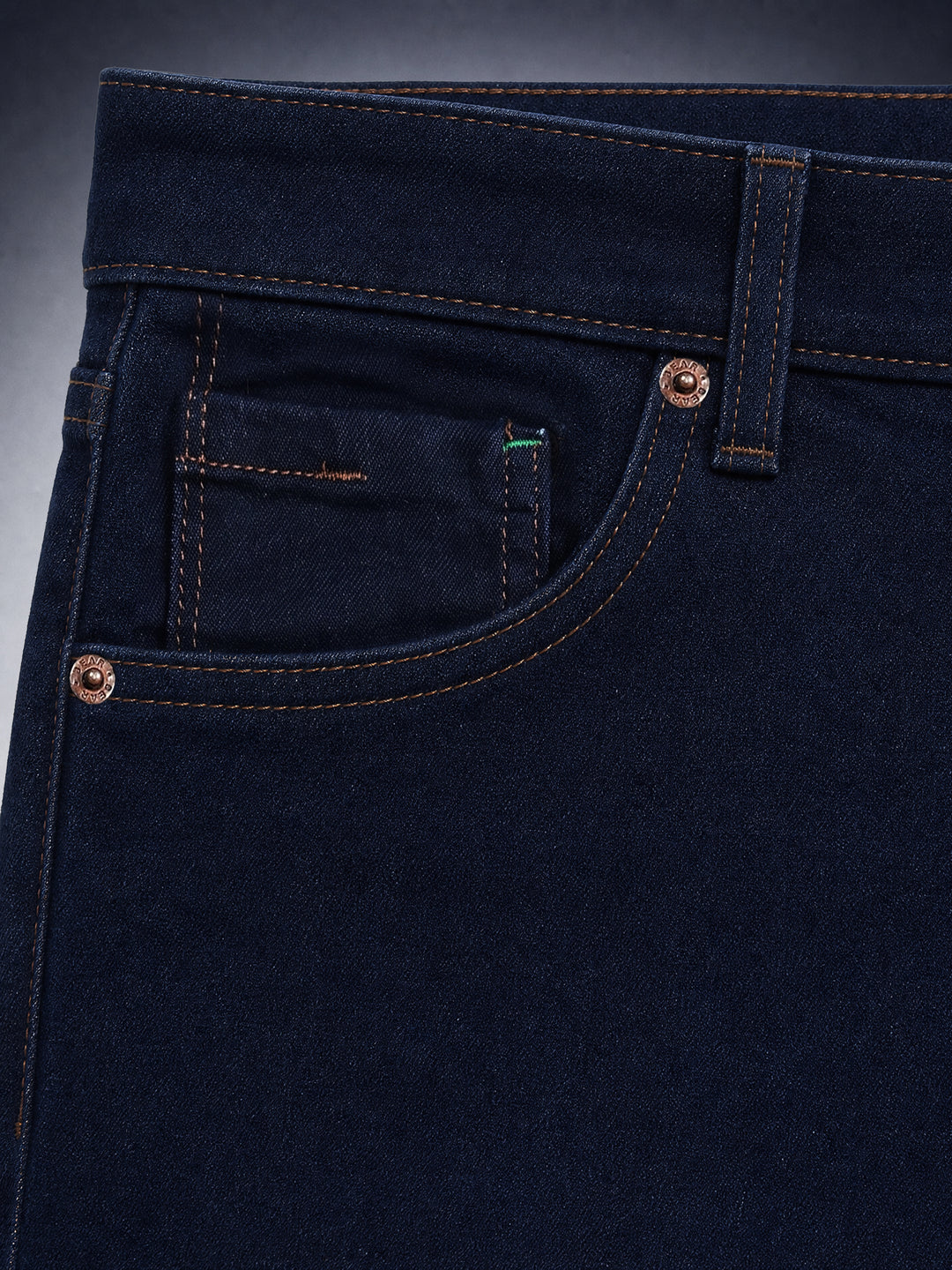 Bear Neo Dark Blue Mid-Rise Straight Fit Jeans by The Bear House