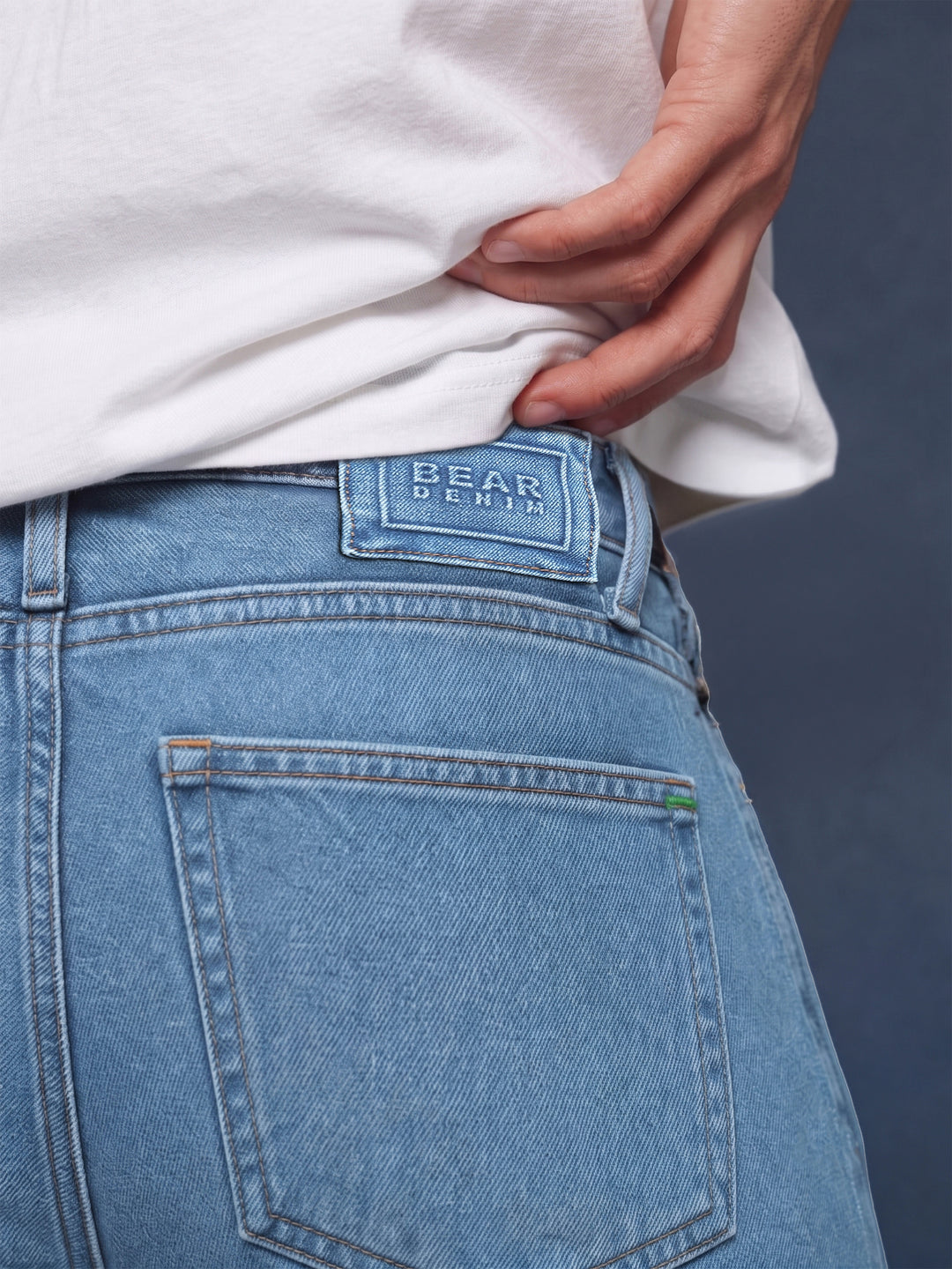 Bear Neo Mid Blue Mid-Rise Straight Fit Jeans by The Bear House