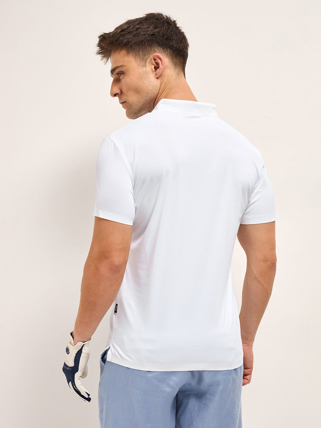 White Designed for Golf and Casual High Performance Polo by The Bear House
