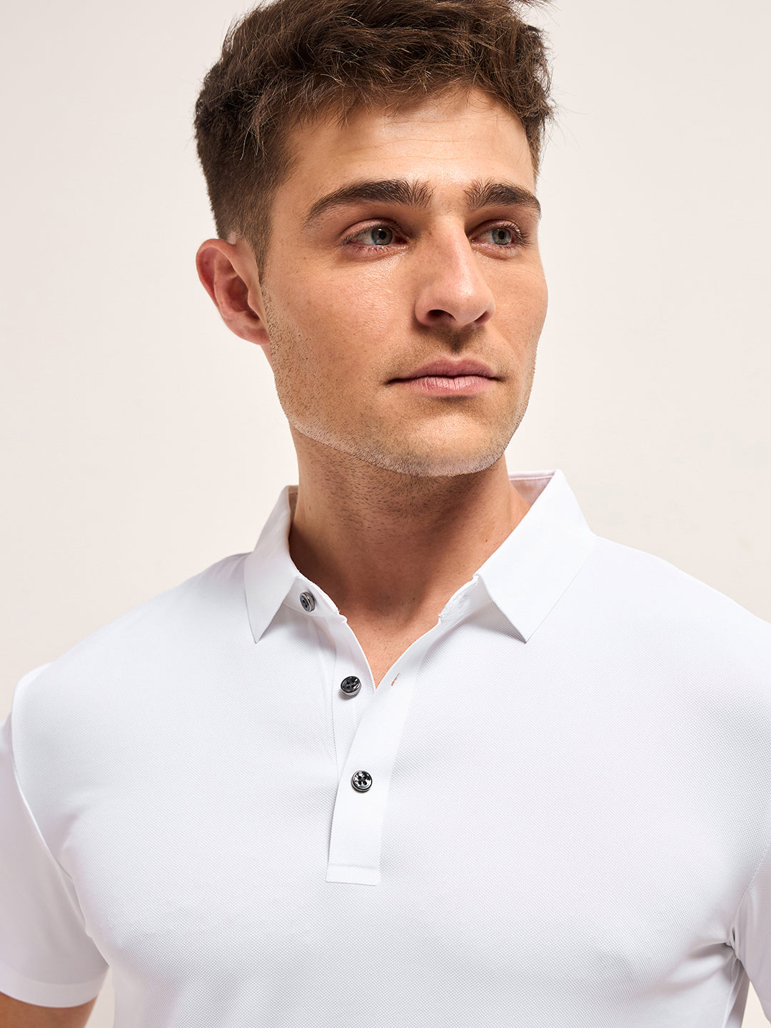 White Designed for Golf and Casual High Performance Polo by The Bear House