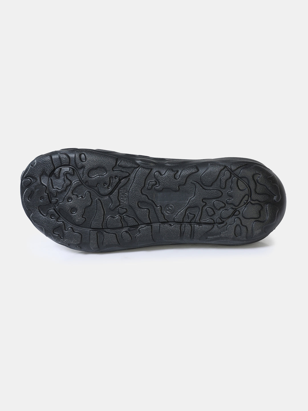 Black Textured Slip-On Casual Slides by The Bear House