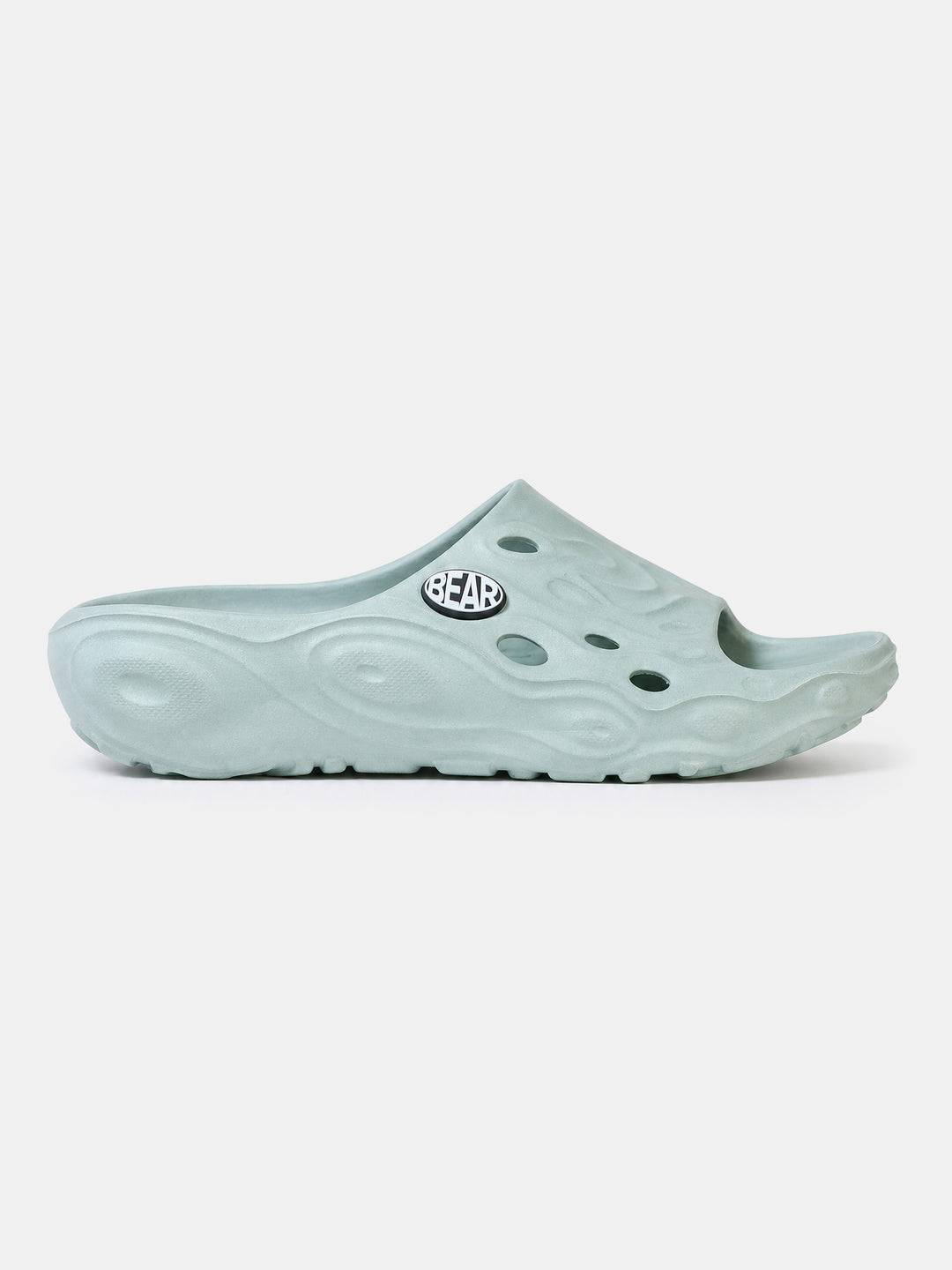 Light Blue Textured Slip-On Casual Slides by The Bear House
