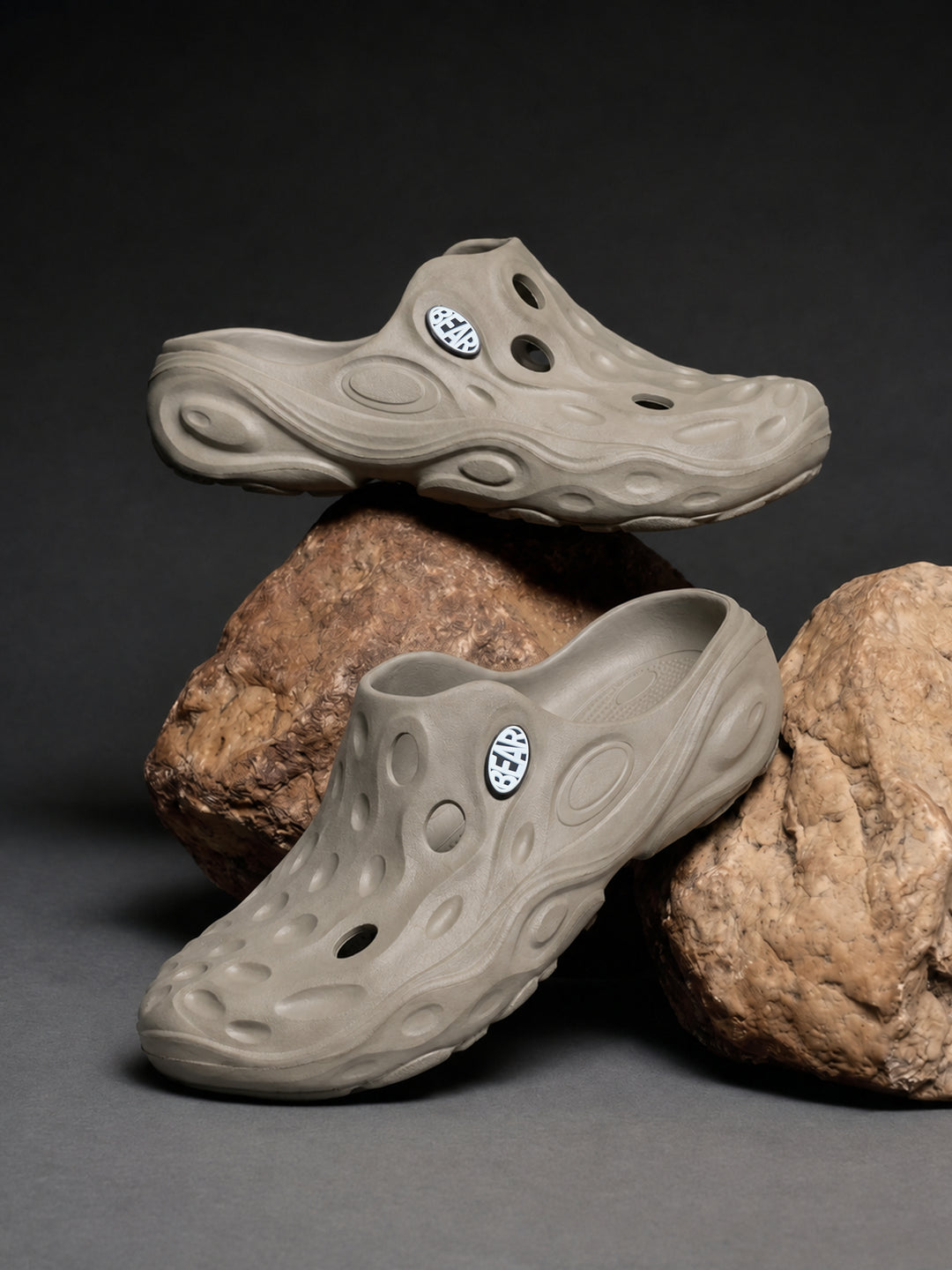 Khaki Lightweight Slip-On Clogs by The Bear House