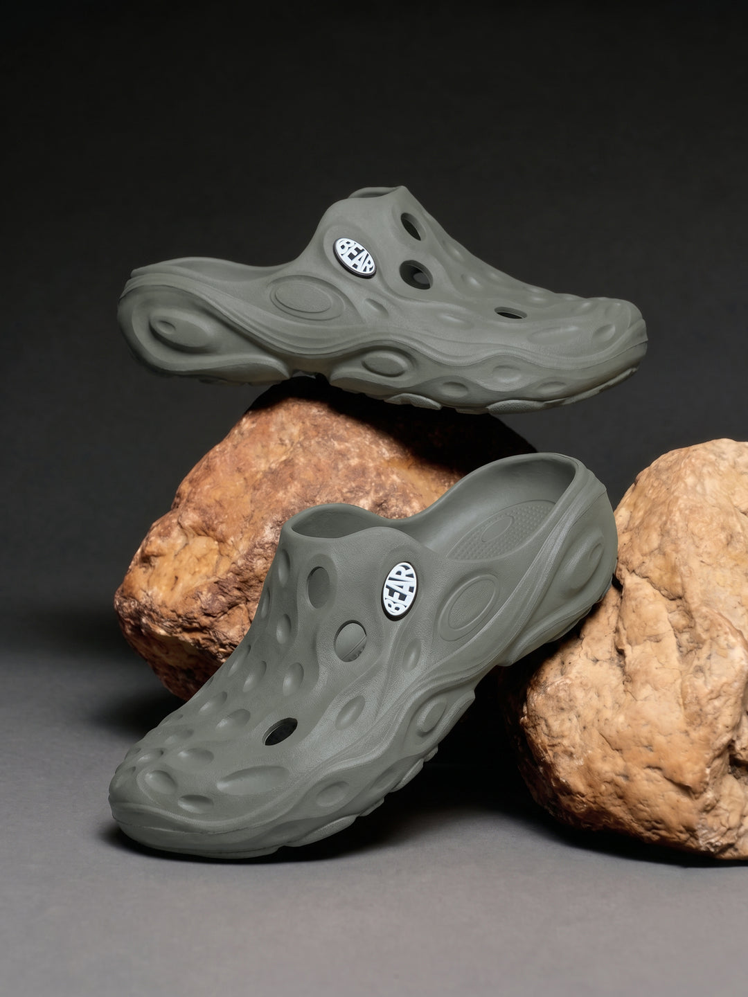 Olive Green Lightweight Slip-On Clogs by The Bear House