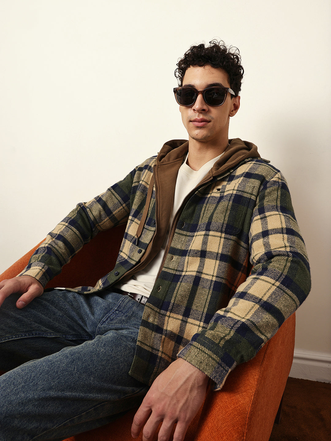 Multicolor Regular Fit Checked Flannel Casual Shirt by The Bear House