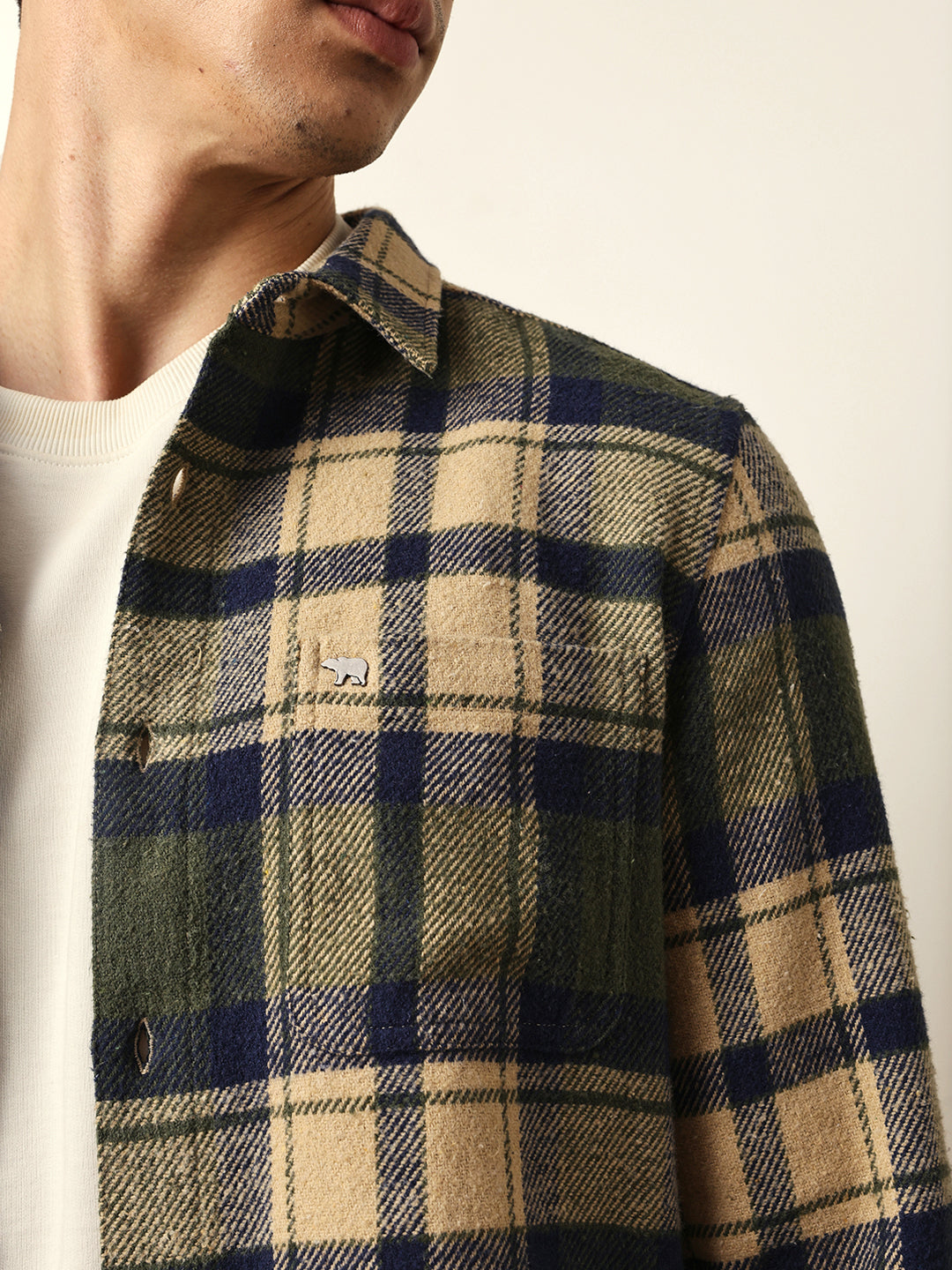 Multicolor Regular Fit Checked Flannel Casual Shirt by The Bear House
