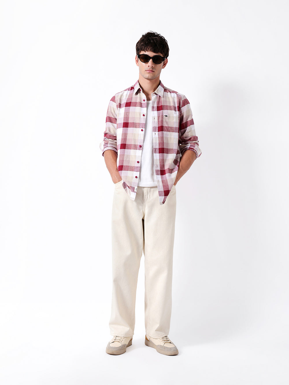 Multicolor Flannel Checked Slim Fit Casual Shirt by The Bear House