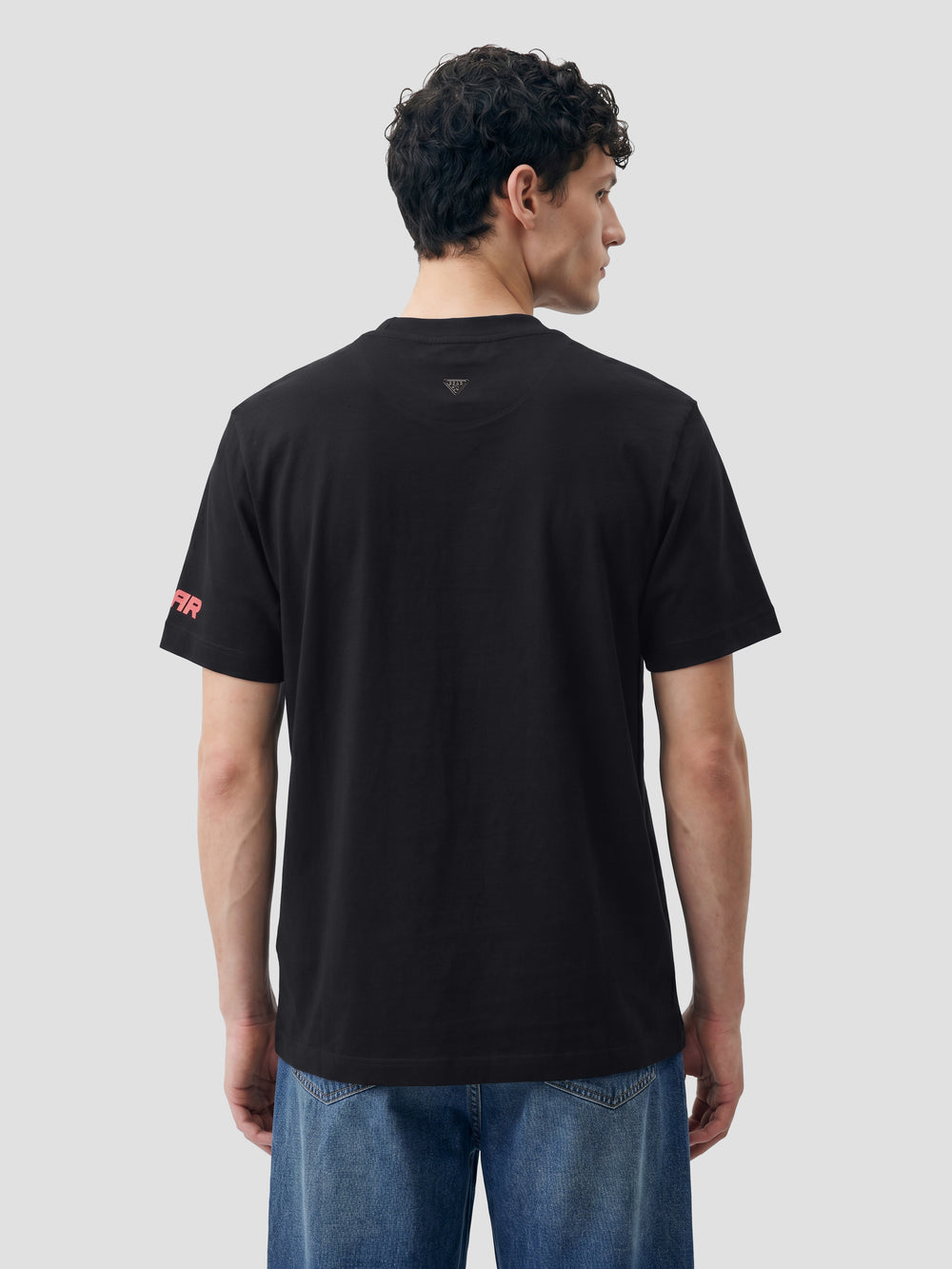 Black Racing Graphic Print Regular Fit T-Shirt by The Bear House