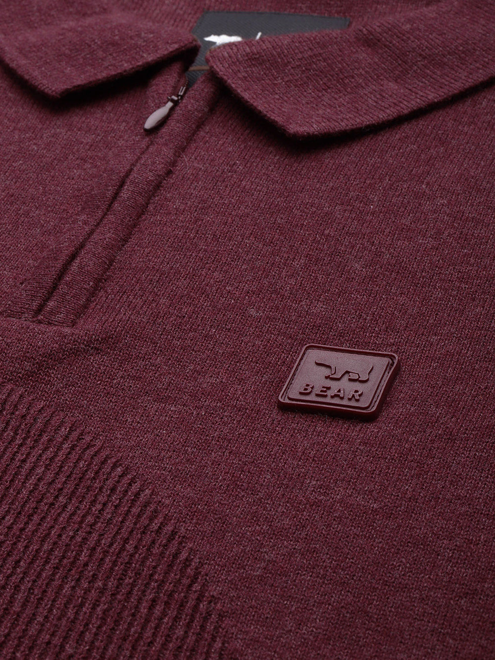 Ardor Edition Men Maroon Slim fit Pure Cotton Polo Collar T-shirt by The Bear House