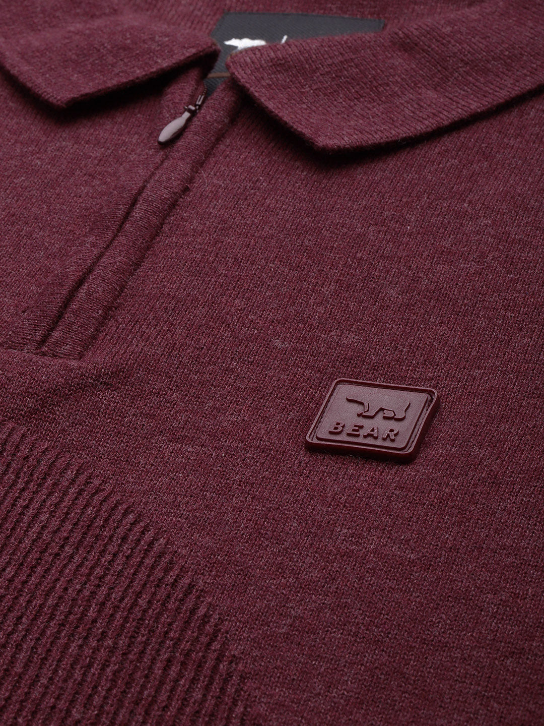 Ardor Edition Men Maroon Slim fit Pure Cotton Polo Collar T-shirt by The Bear House