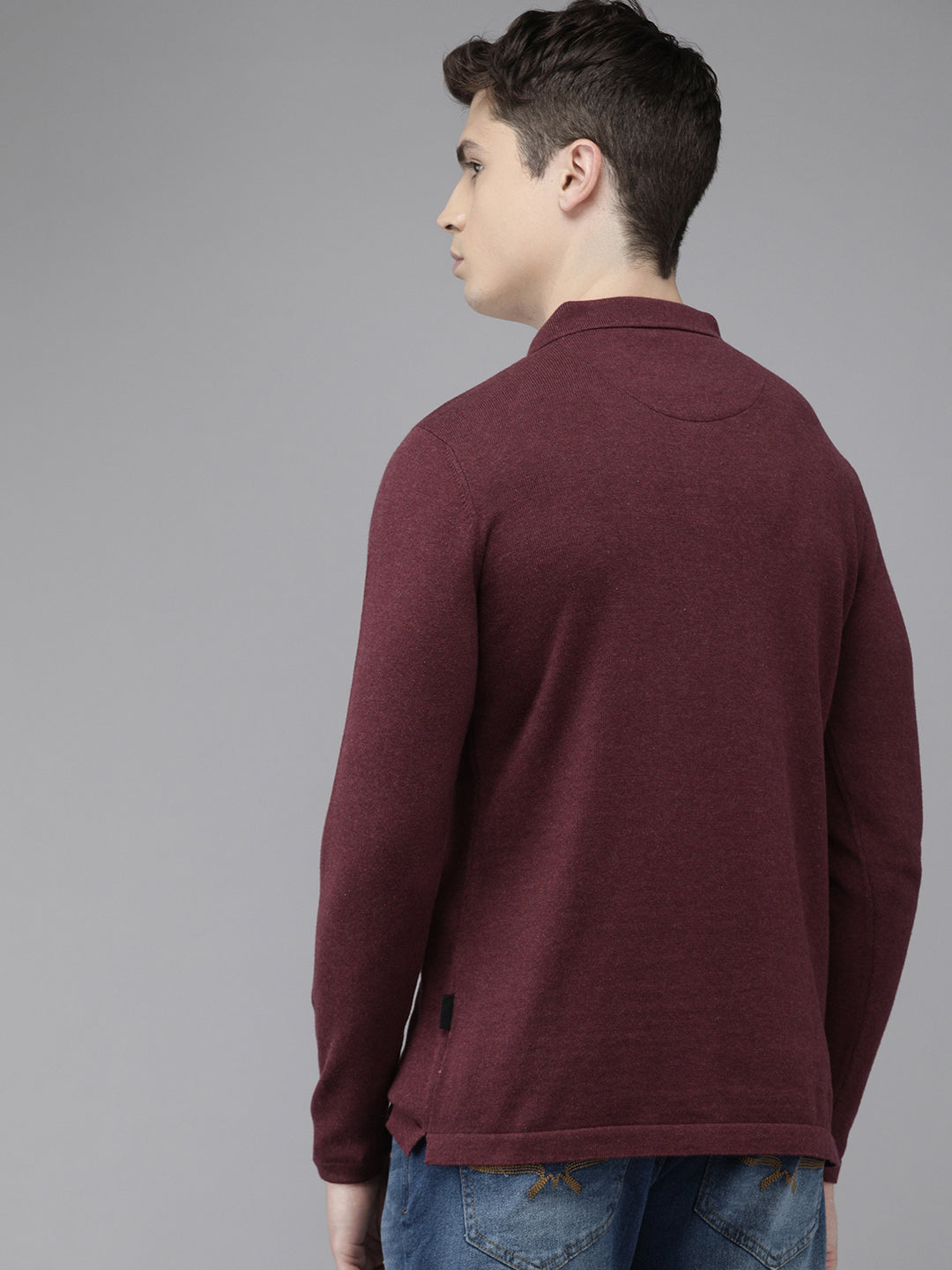 Ardor Edition Men Maroon Slim fit Pure Cotton Polo Collar T-shirt by The Bear House