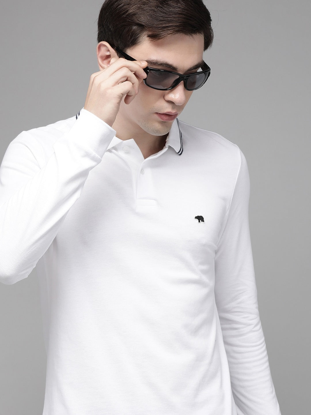 Men's White Overdyed Polo by The Bear House