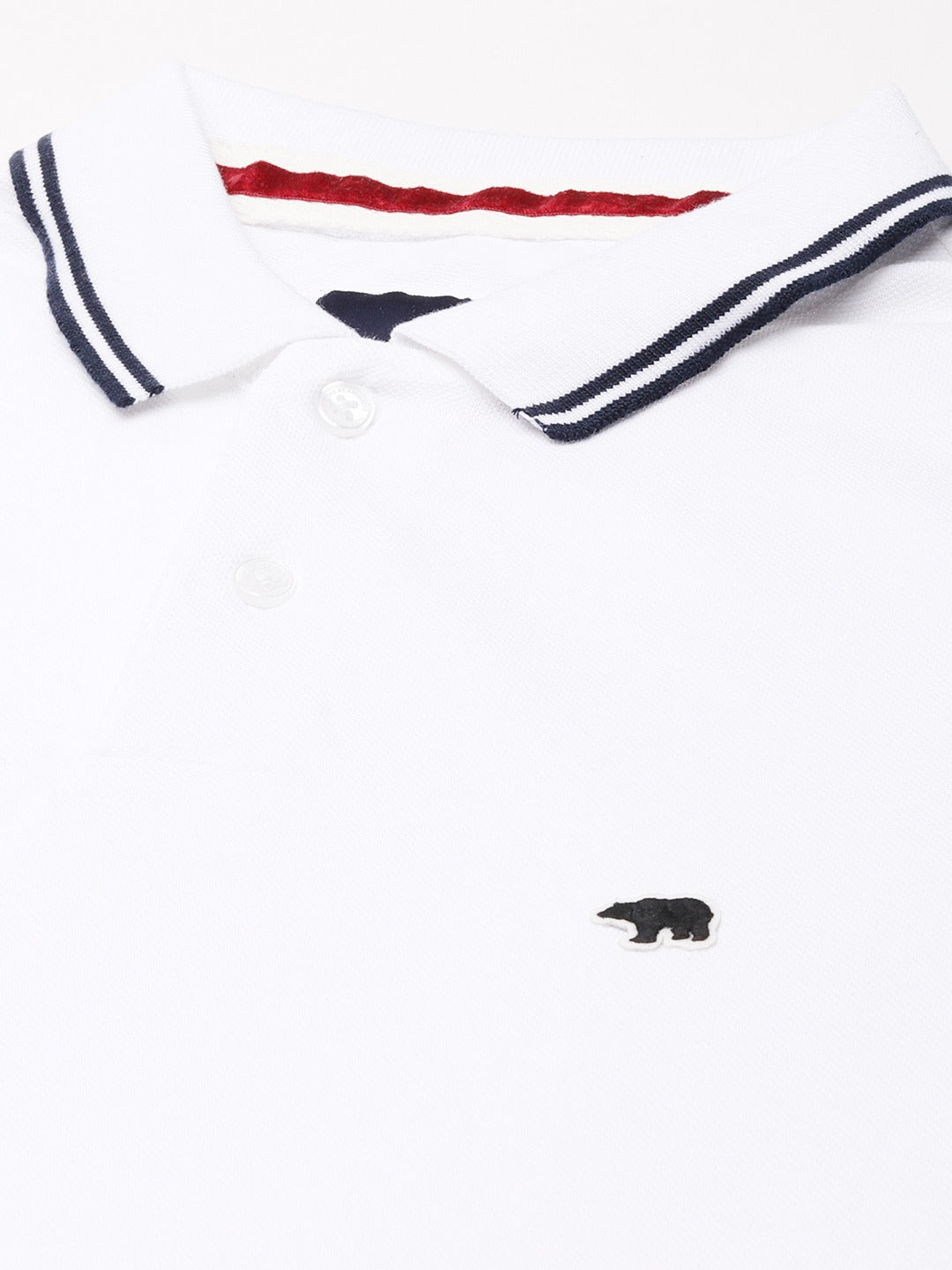 Men's White Overdyed Polo by The Bear House