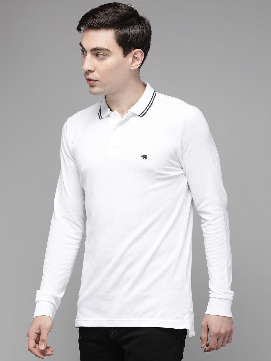 Men's White Overdyed Polo by The Bear House