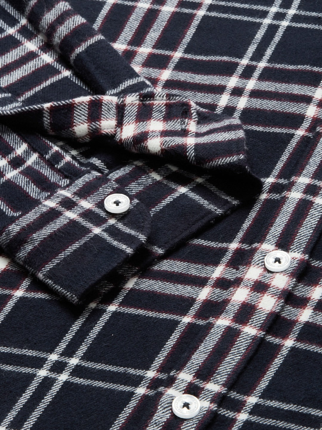 MEN SLIM CHECKS BUTTON-DOWN CASUAL SHIRT by The Bear House